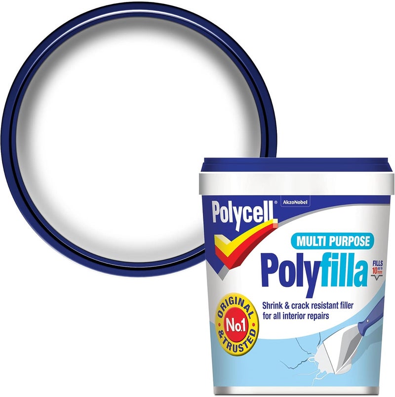 Polycell Multi-Purpose Polyfilla Ready Mixed, 1 Kg - Versatile Interior Filler - Image 1